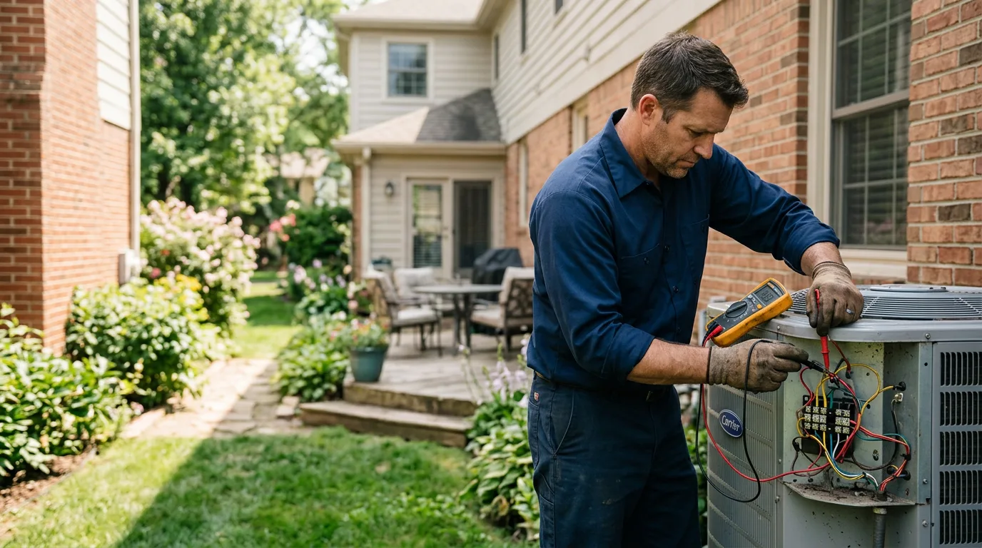 HVAC technician working near Mirando City, TX